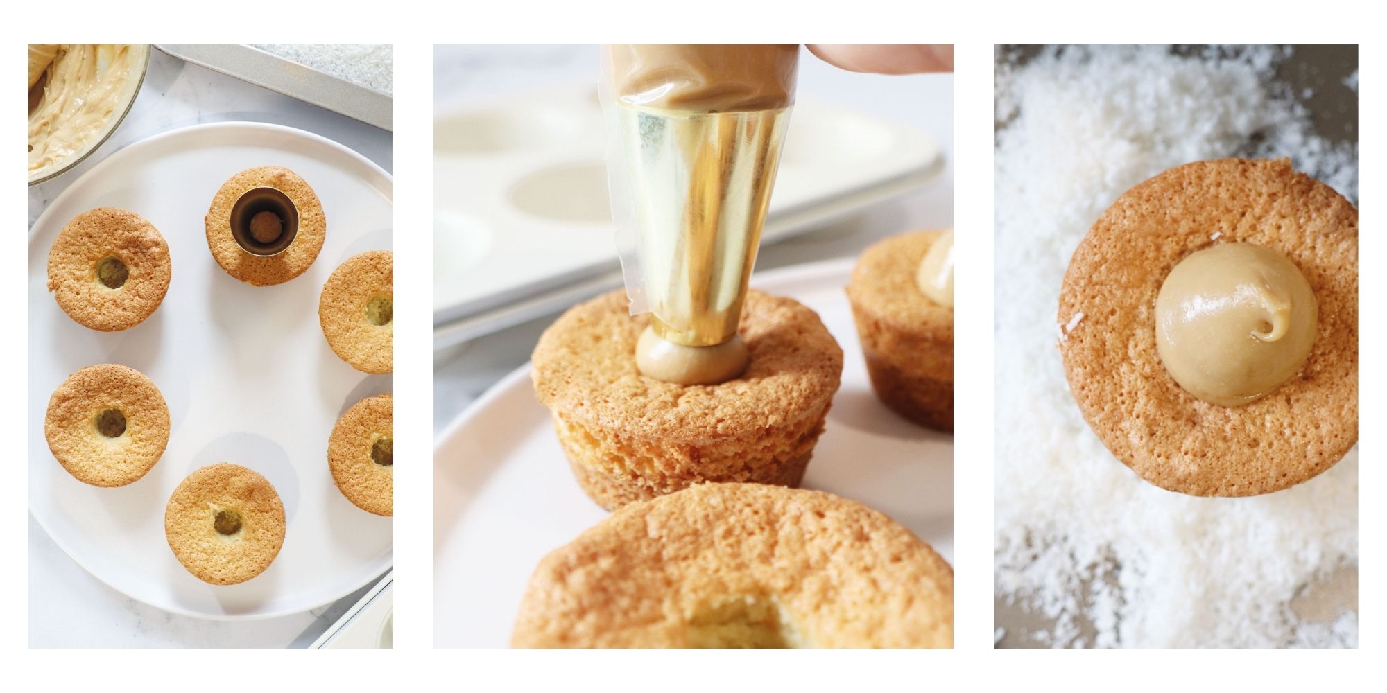 Étapes montage moelleux coco - ScrapCooking